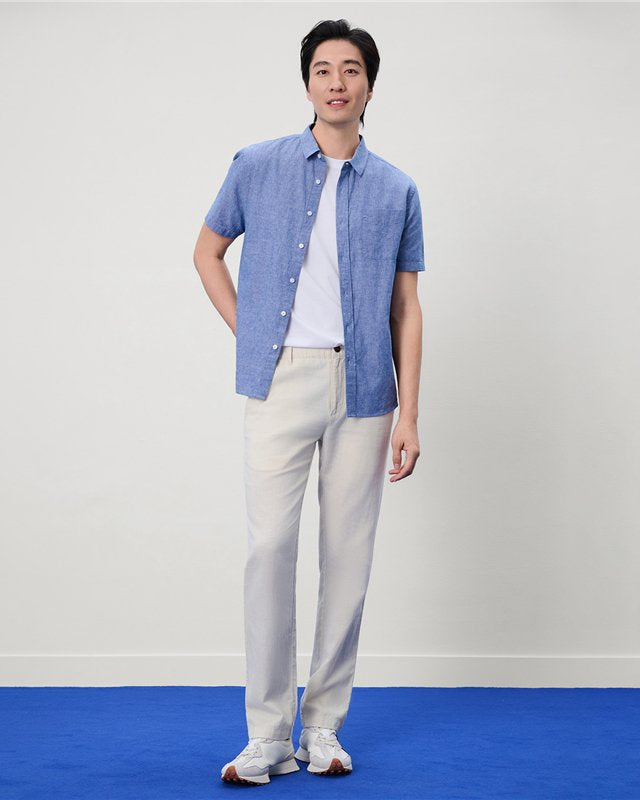 Men's Slim Taper Linen Cotton Khakis - Image 2