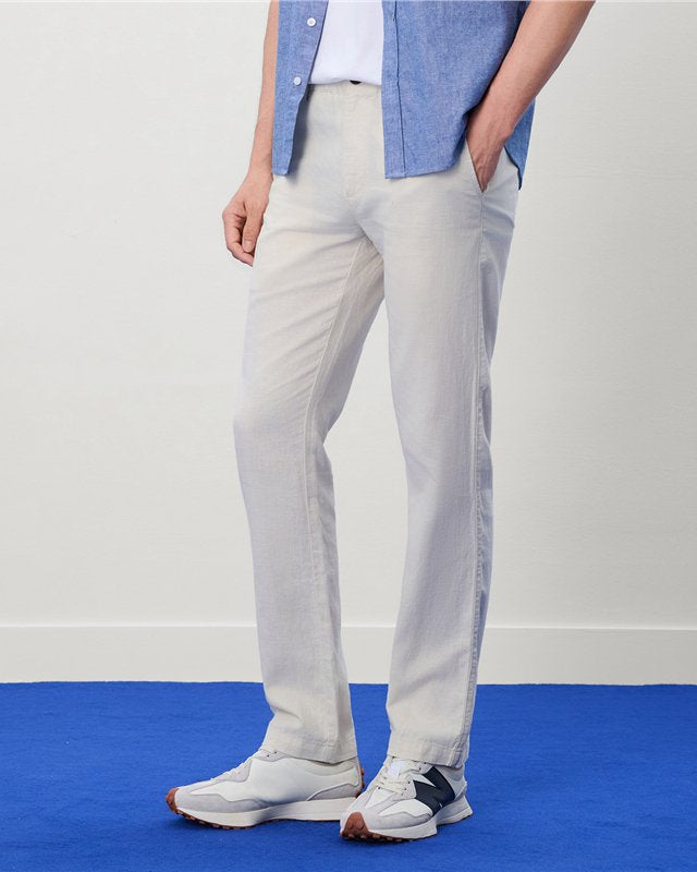 Men's Slim Taper Linen Cotton Khakis - Image 3