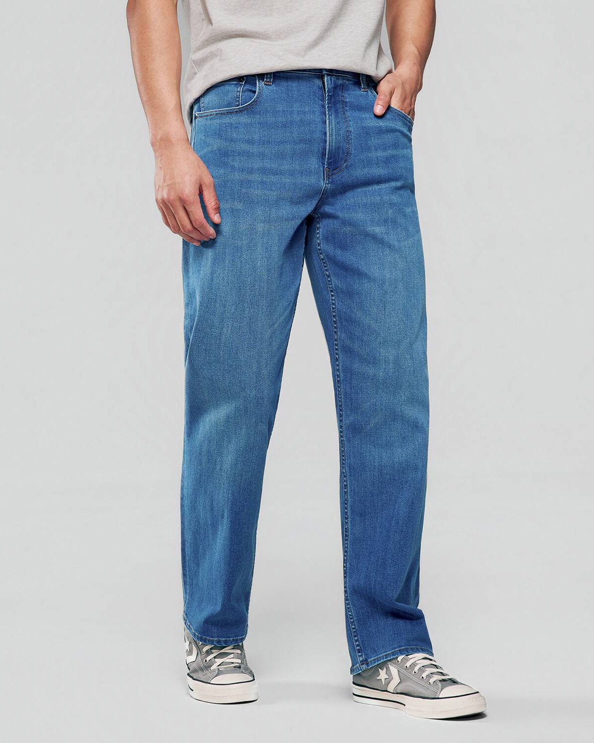 Men's Mid Rise Straight Jeans - Image 2