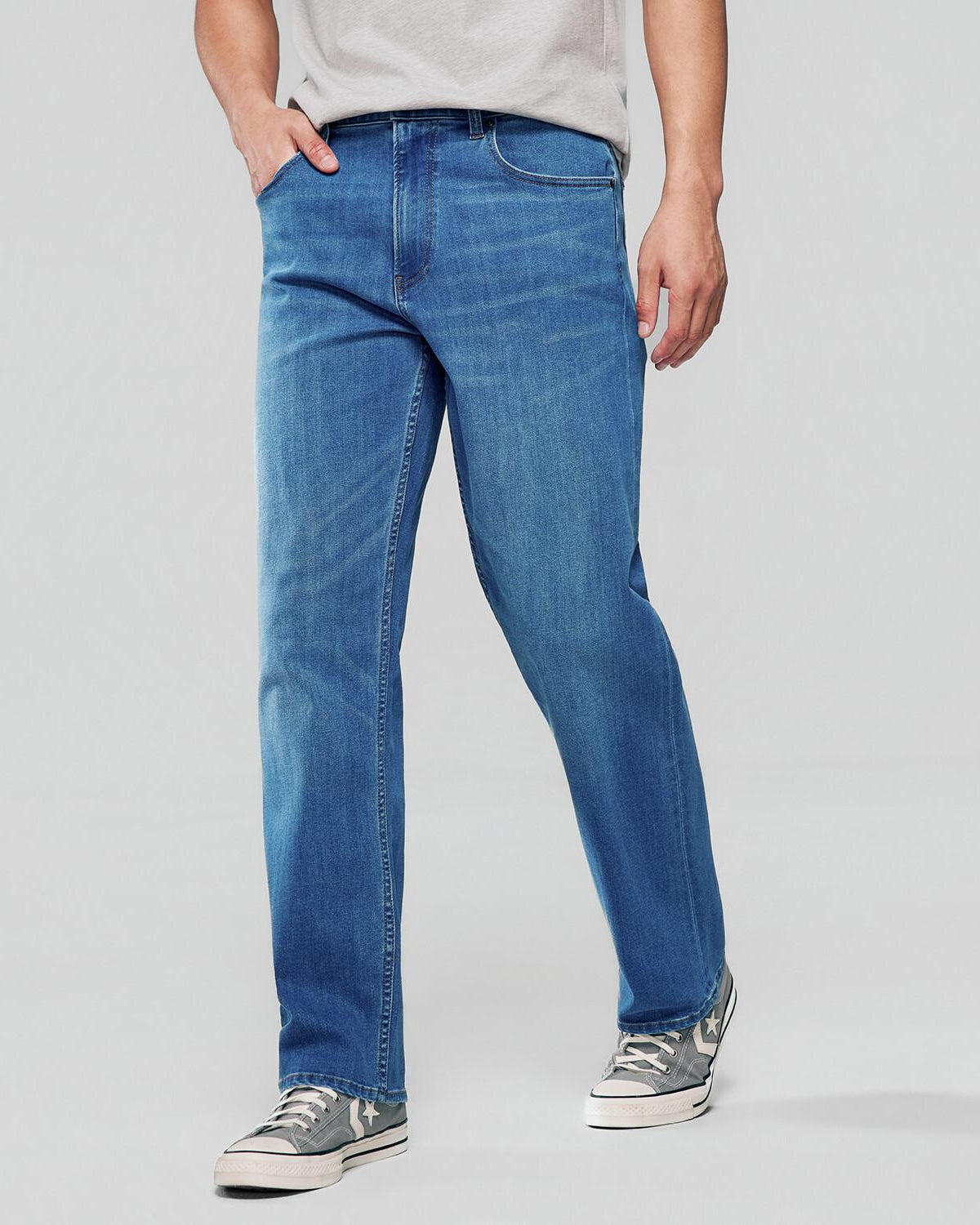 Men's Mid Rise Straight Jeans - Image 3