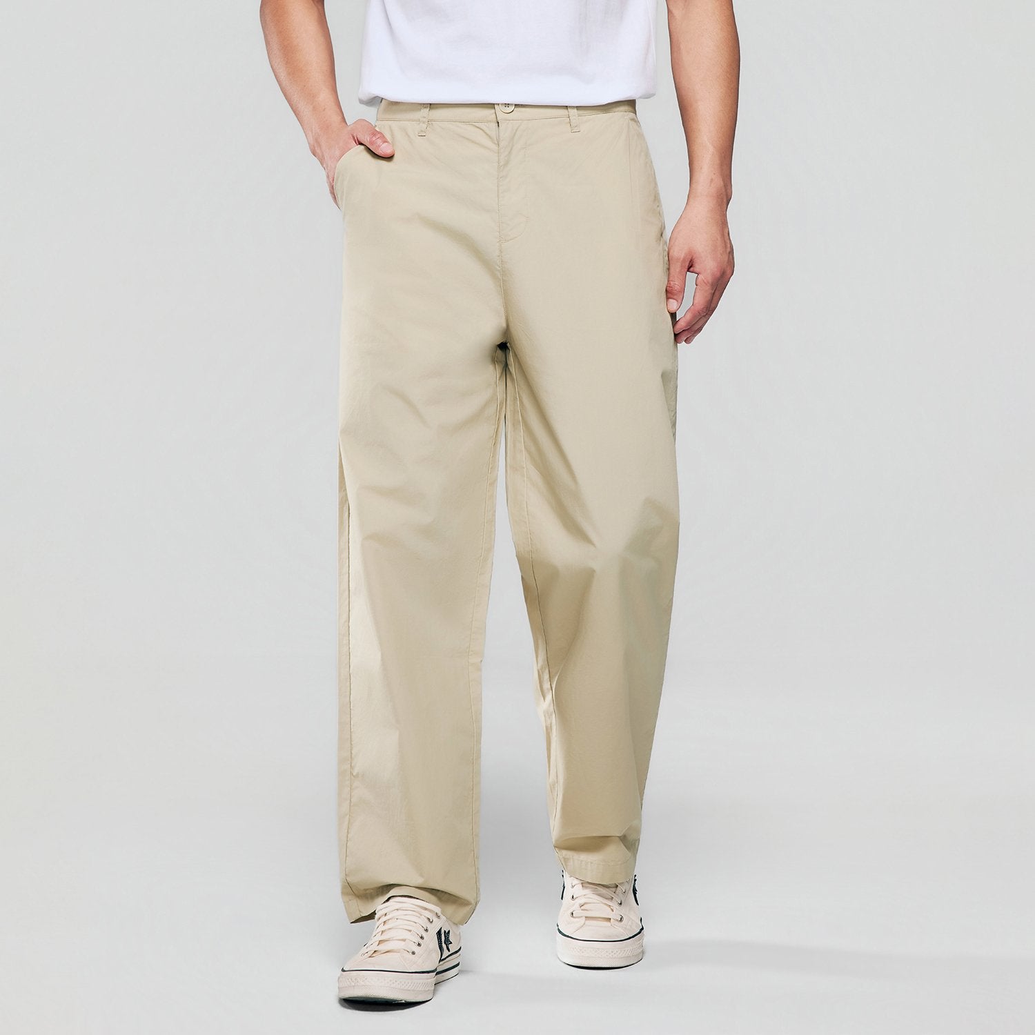 Men'S Mid Rise Loose Straight Khakis - Image 2