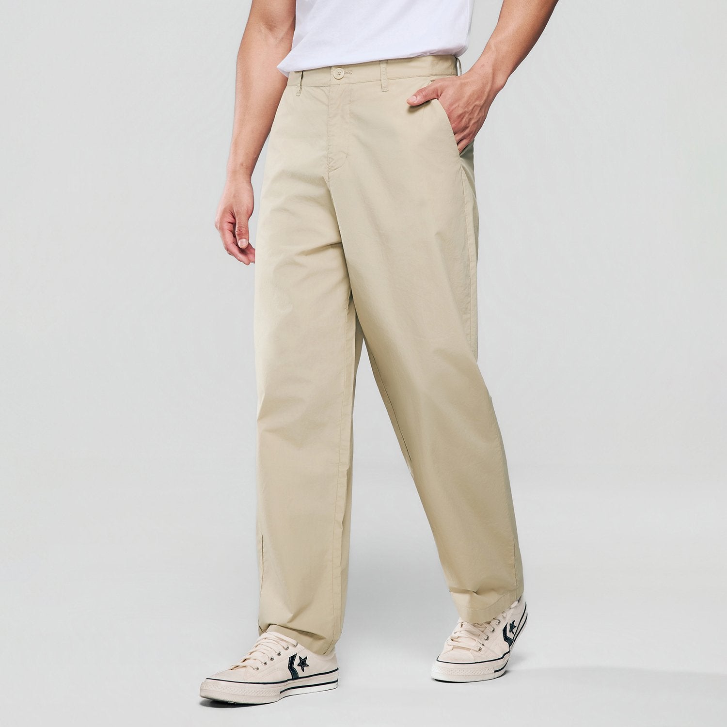 Men'S Mid Rise Loose Straight Khakis - Image 3