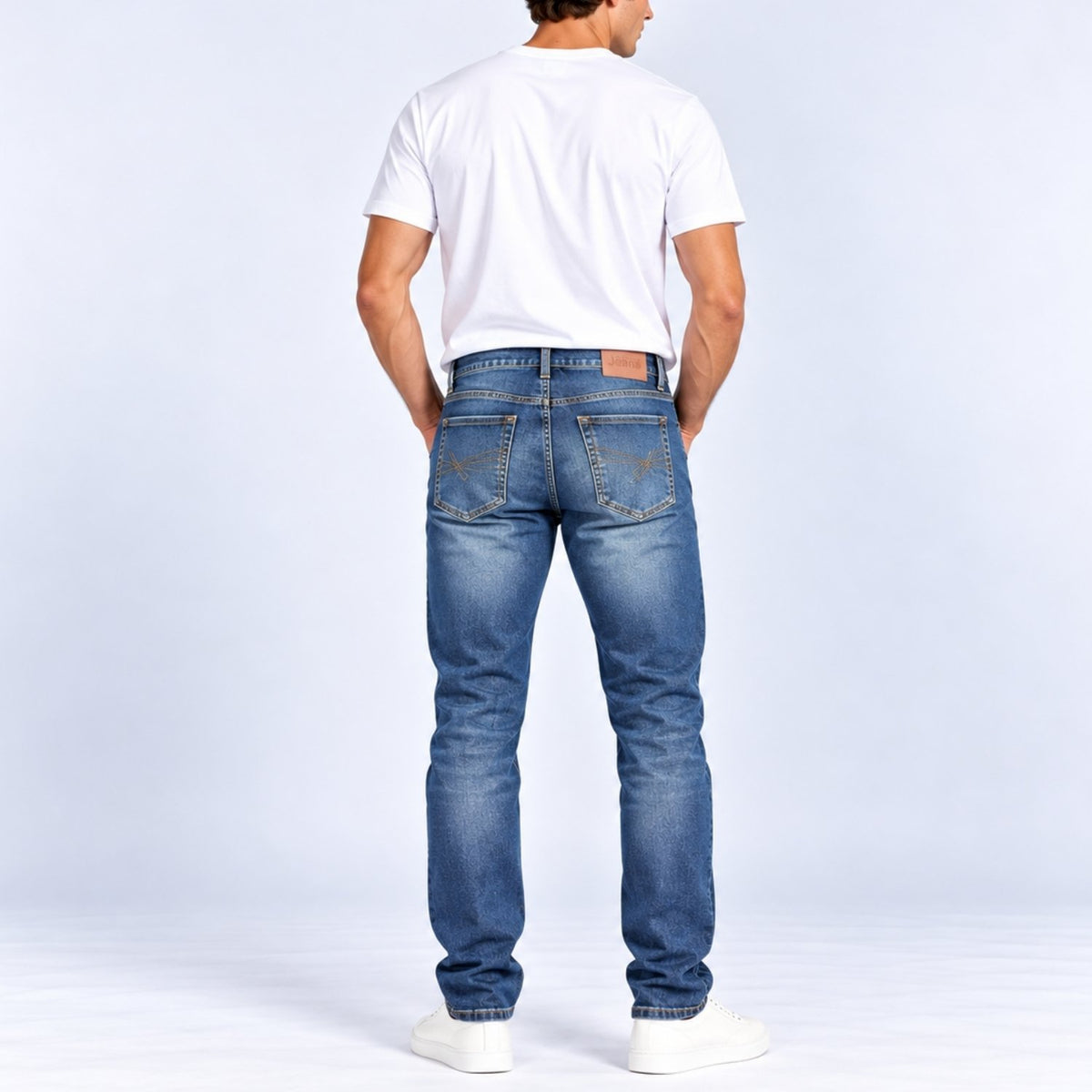 Men's Denim Low Rise Straight Jeans - Image 2