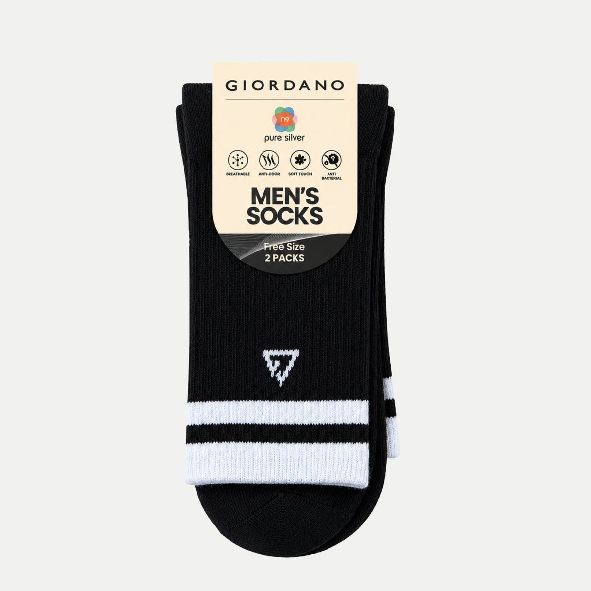 2-Pack Cotton Blend Mid-Length Socks - Image 1