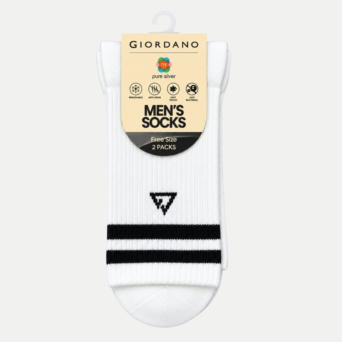 2-Pack Cotton Blend Mid-Length Socks - Image 1