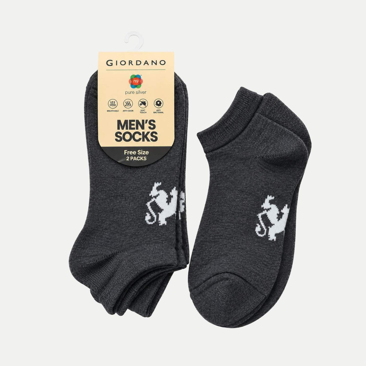 2-Pack Cotton Blend Ped Socks - Image 1
