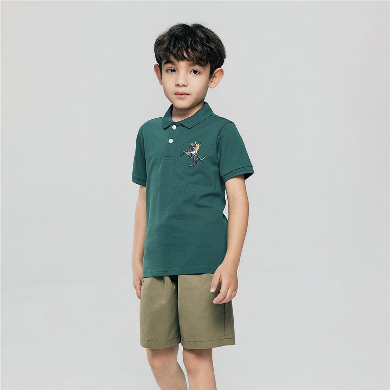 Junior's Slim Fit Embroidery Bold Polo - Image 1