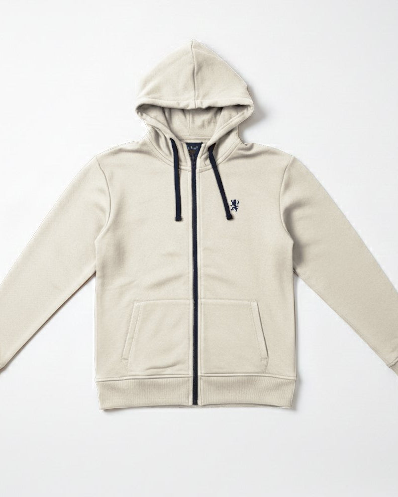 Kids’ French Terry Hoodie Jacket with Full-Zip Closure - Image 1