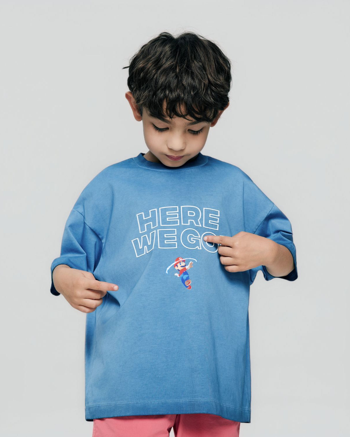 Junior Super Mario Oversized PrintTee - Image 1