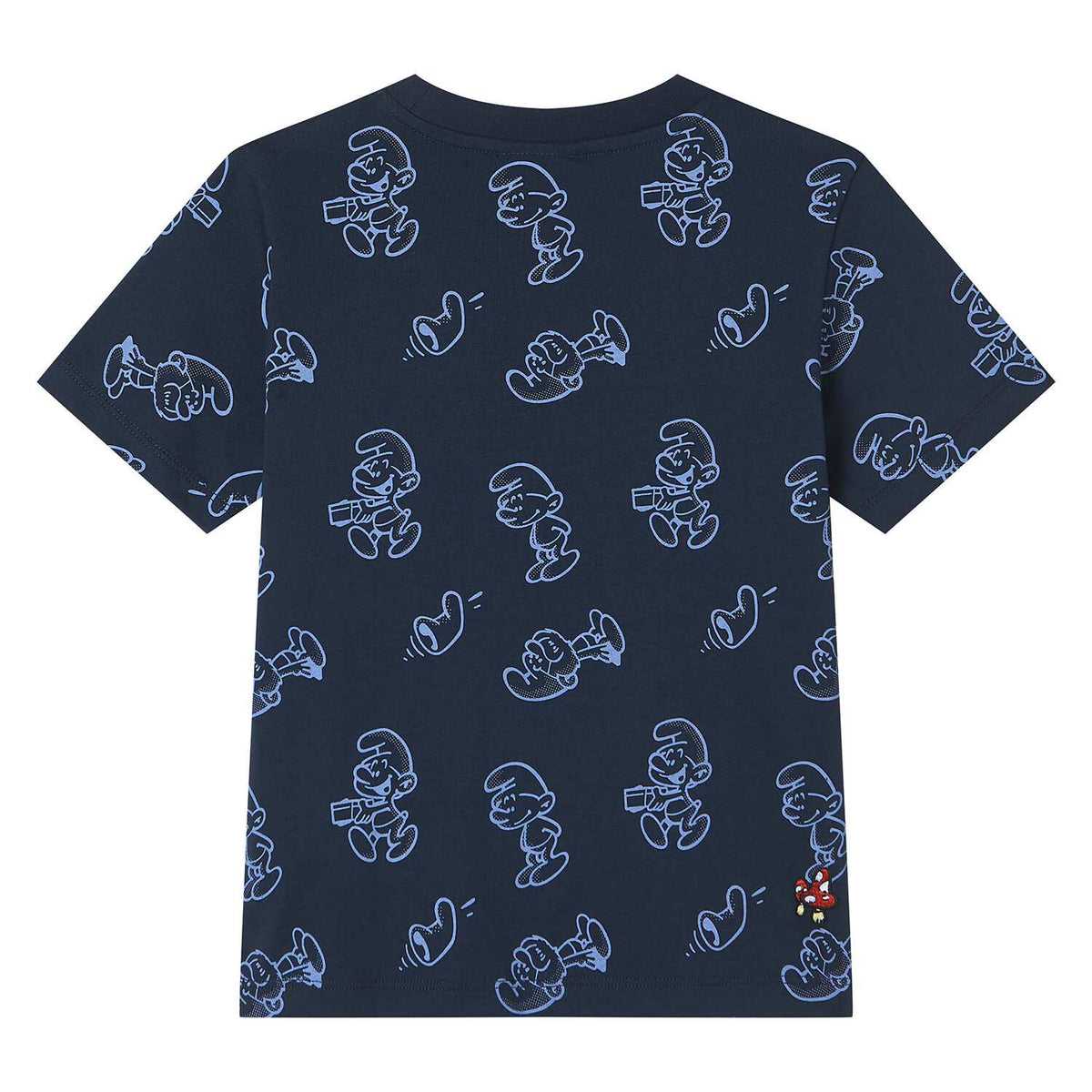 Junior's Relaxed Fit Smurfs Print Crew Neck Tee - Image 7