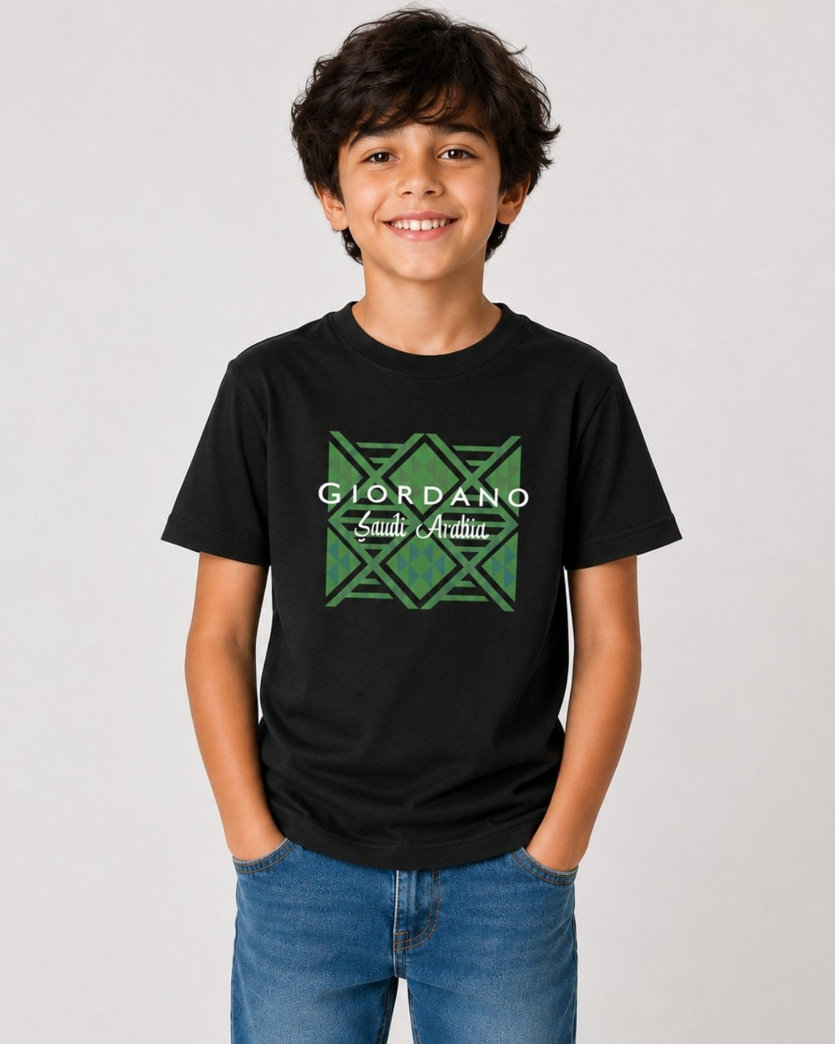 Junior Regular Fit Saudi National Day Print Tee - Image 1