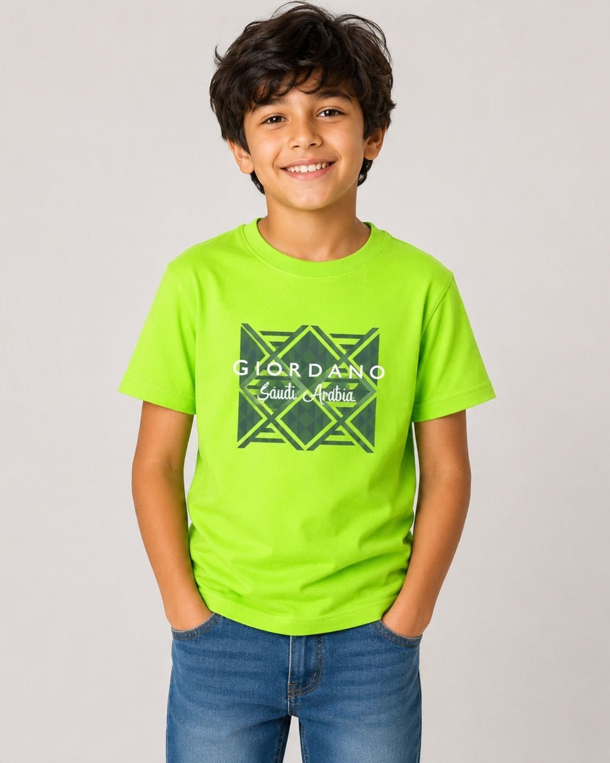 Junior Regular Fit Saudi National Day Print Tee - Image 1