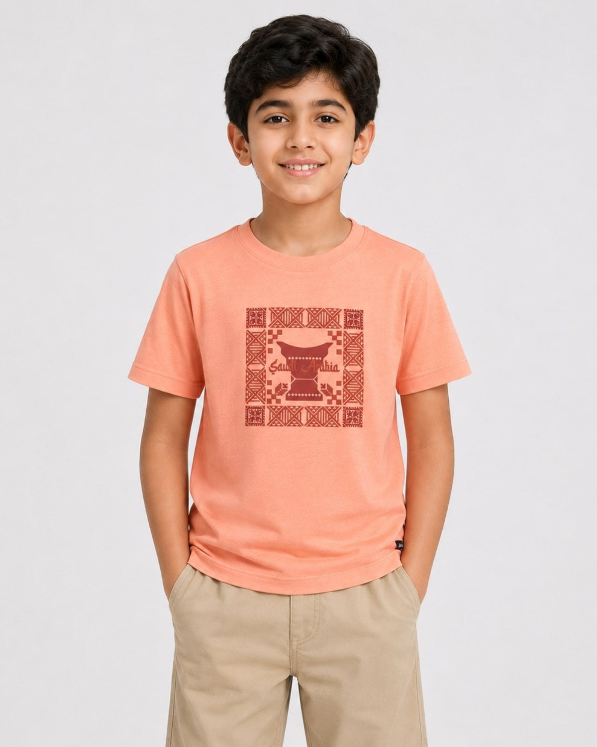 Junior Regular Fit Saudi National Day Print Tee - Image 1