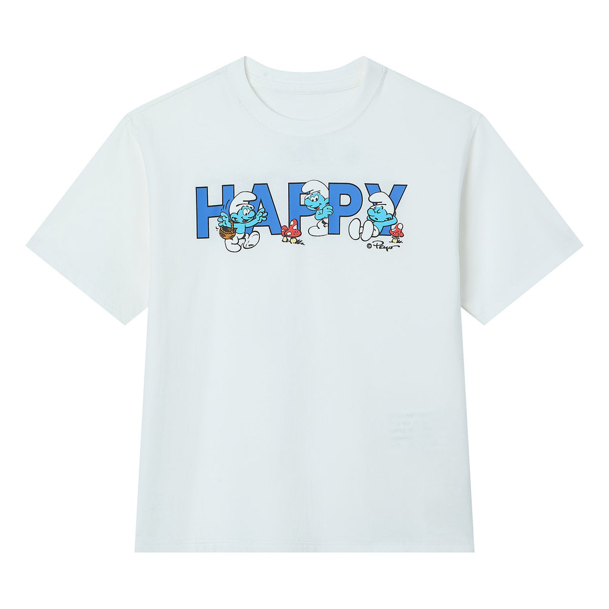 Junior's Relaxed Fit Smurfs Print Crew Neck Tee - Image 6
