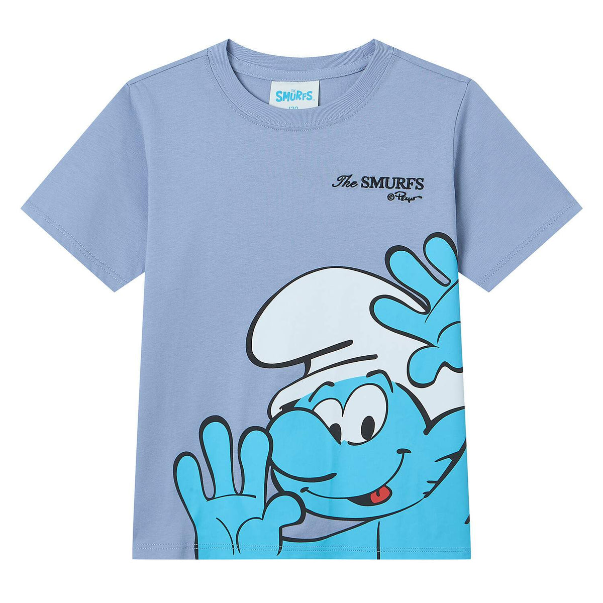 Junior's Relaxed Fit Smurfs Print Crew Neck Tee - Image 6