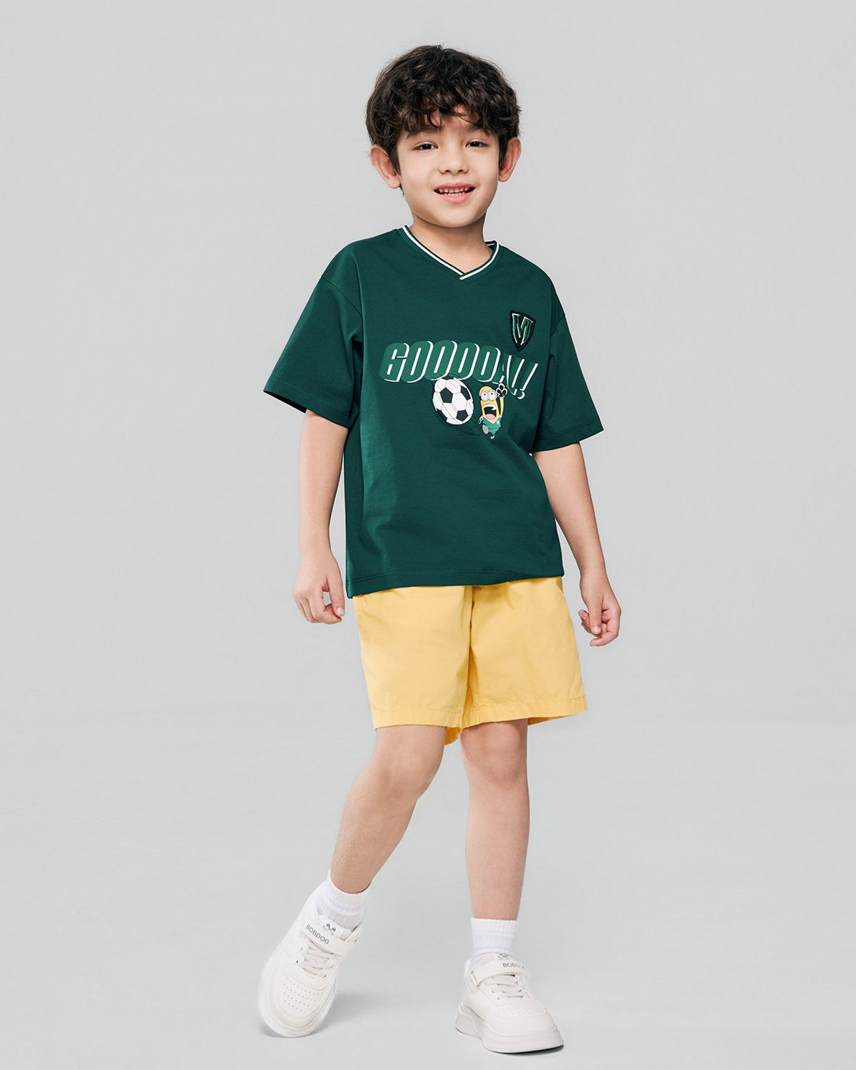 Junior Minions V Neck Relaxed Print Tee - Image 1