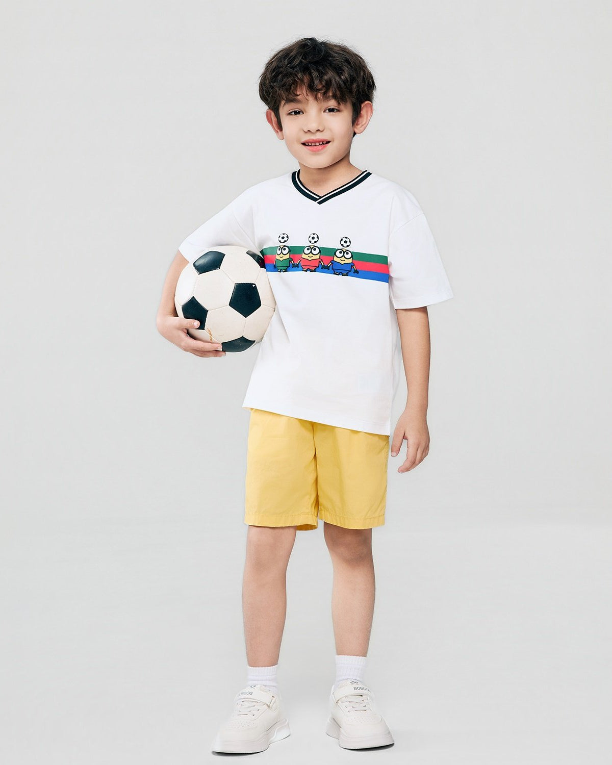 Junior Minions V Neck Relaxed Print Tee - Image 1