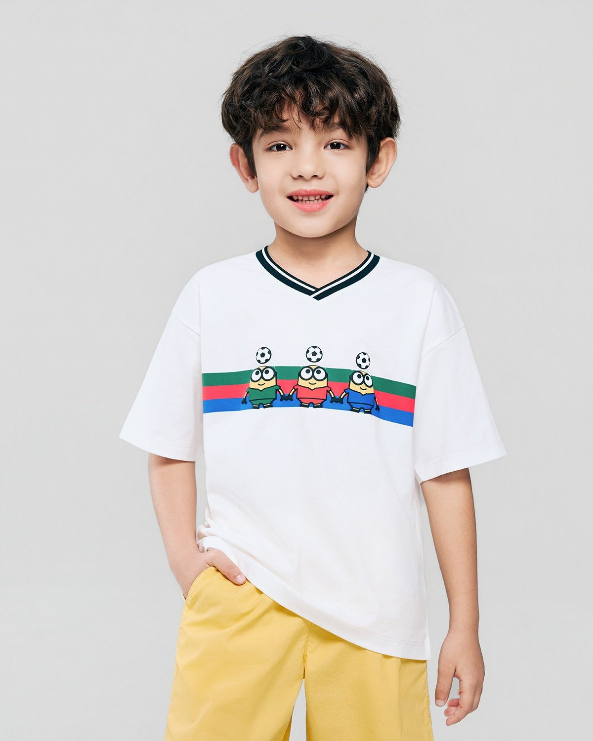 Junior Minions V Neck Relaxed Print Tee - Image 2