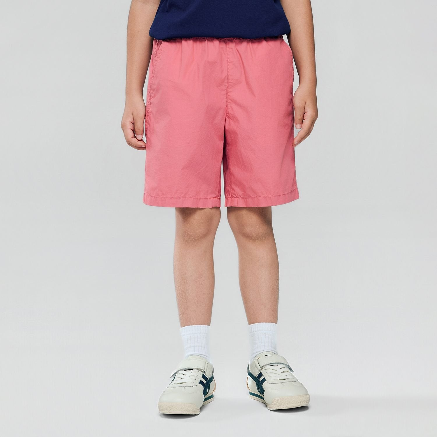 Junior's Mid-Rise Regular Fit Elastic Waist Shorts - Image 1