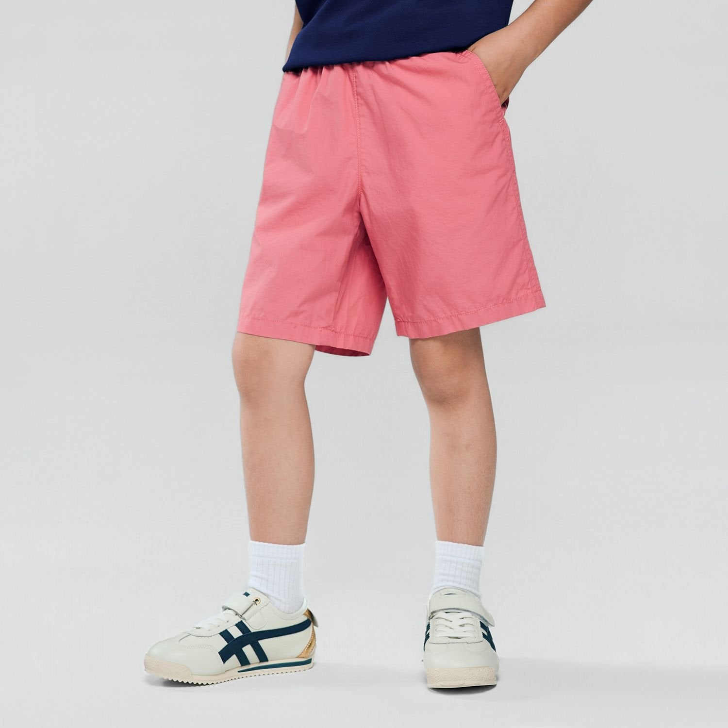 Junior's Mid-Rise Regular Fit Elastic Waist Shorts - Image 8