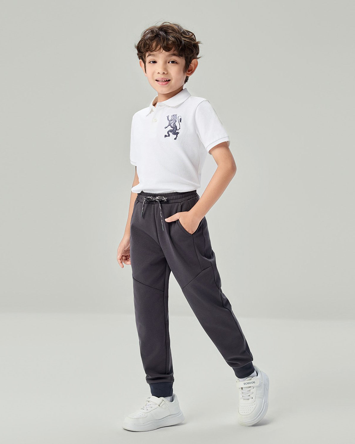 Junior's Stretch Jacquard Interlock Mid Rise Regular Fit Jogger - Image 1