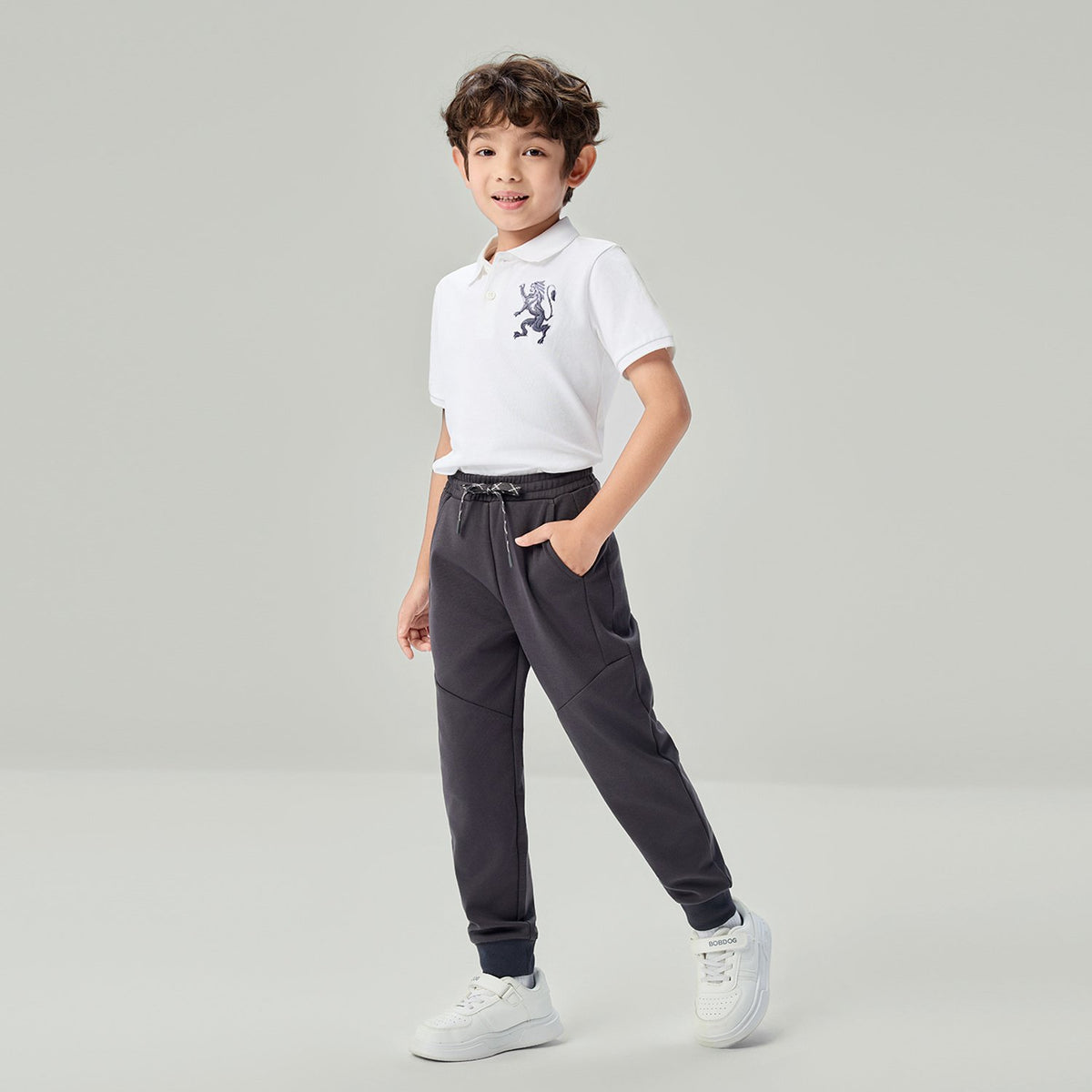 Junior's Stretch Jacquard Interlock Mid Rise Regular Fit Jogger - Image 1