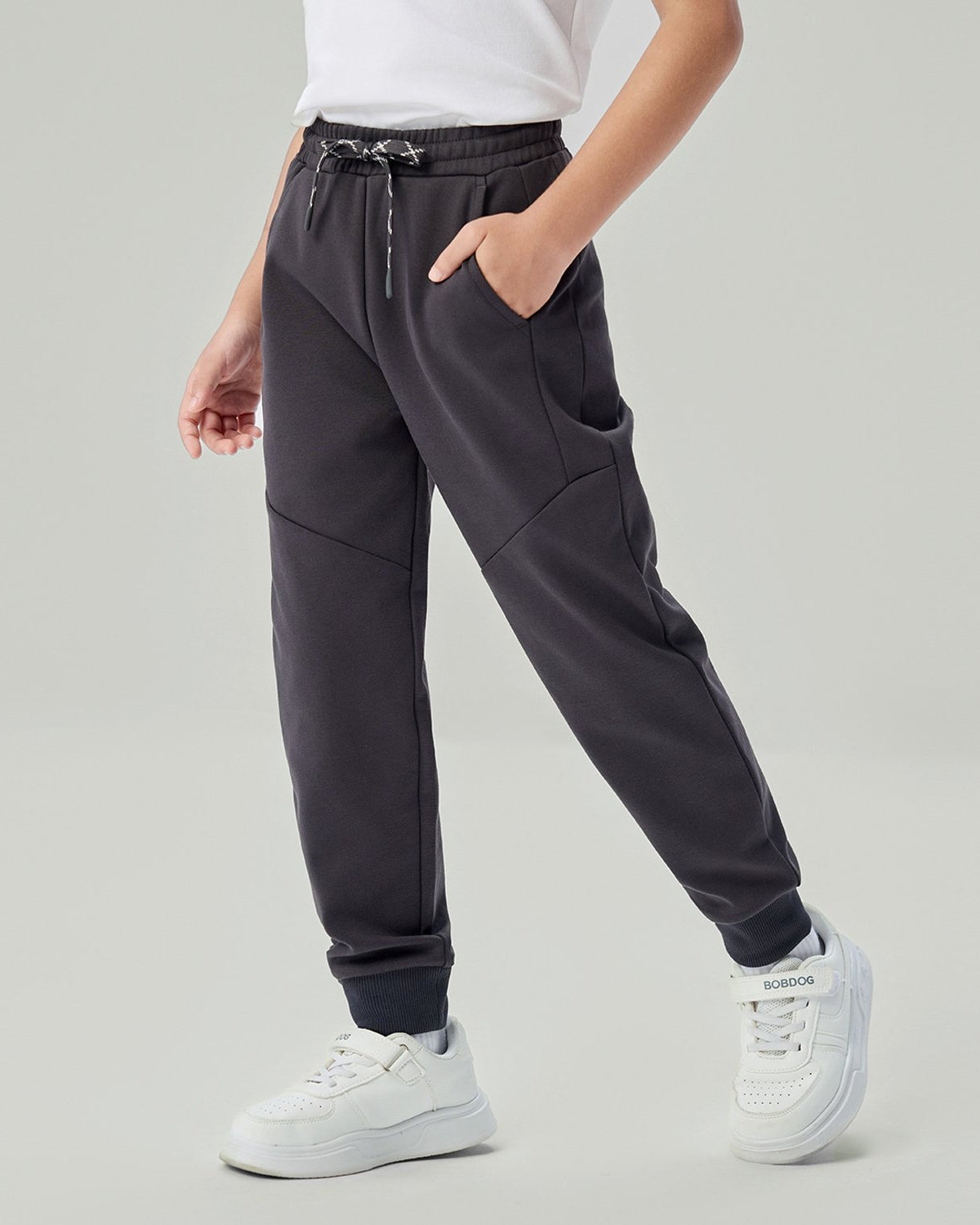 Junior's Stretch Jacquard Interlock Mid Rise Regular Fit Jogger - Image 2