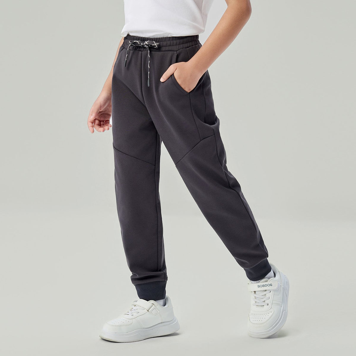 Junior's Stretch Jacquard Interlock Mid Rise Regular Fit Jogger - Image 2