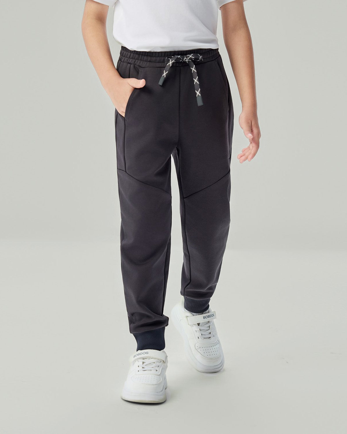 Junior's Stretch Jacquard Interlock Mid Rise Regular Fit Jogger - Image 3