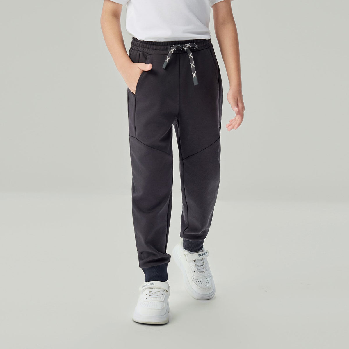Junior's Stretch Jacquard Interlock Mid Rise Regular Fit Jogger - Image 3