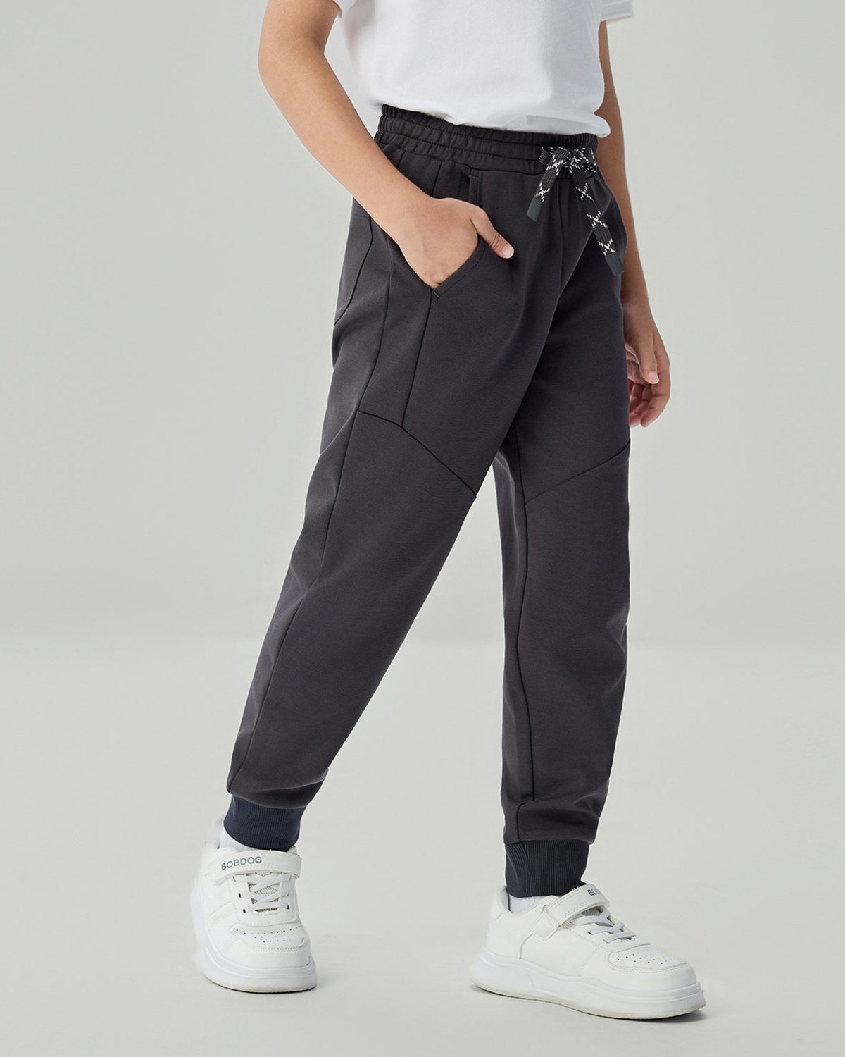 Junior's Stretch Jacquard Interlock Mid Rise Regular Fit Jogger - Image 4