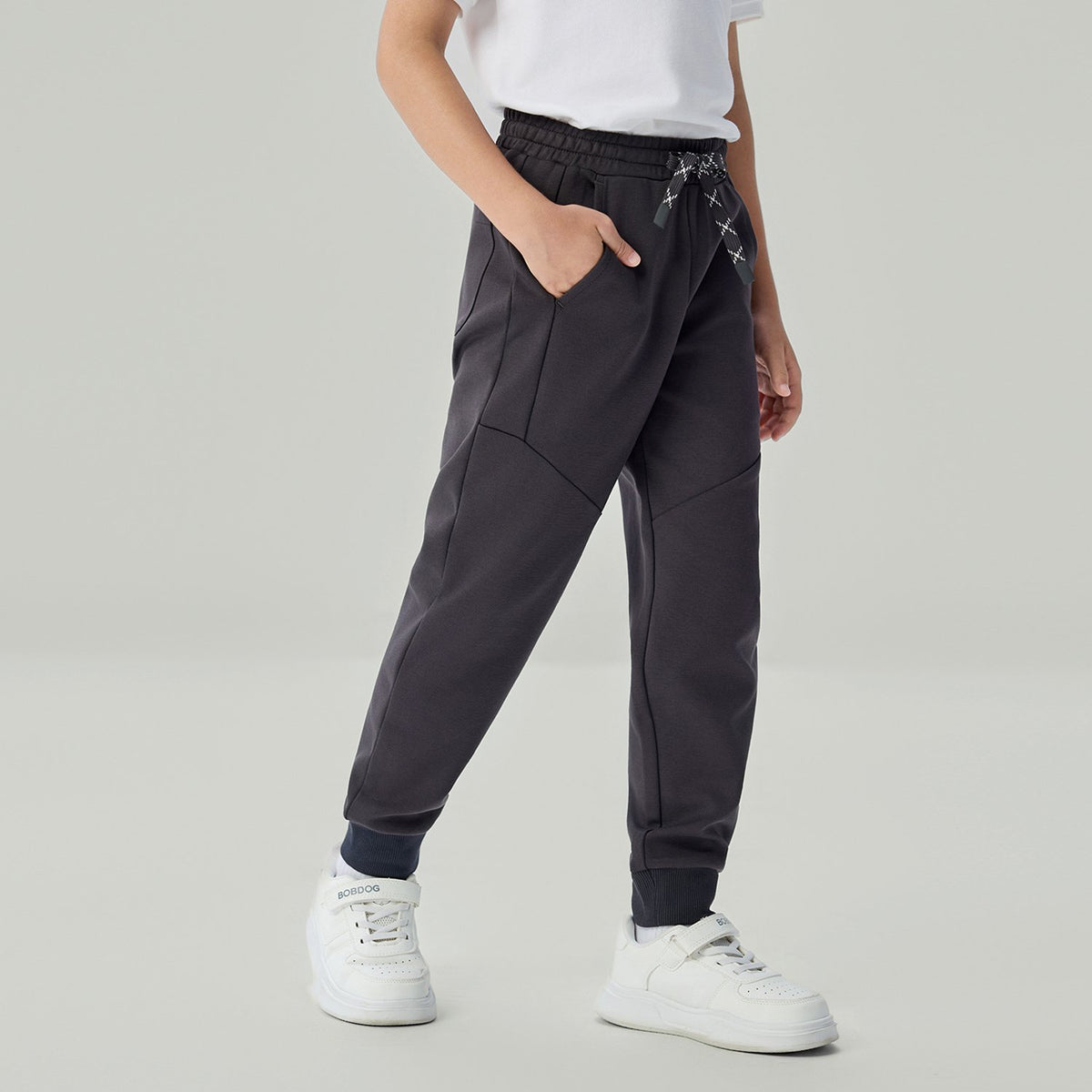 Junior's Stretch Jacquard Interlock Mid Rise Regular Fit Jogger - Image 4