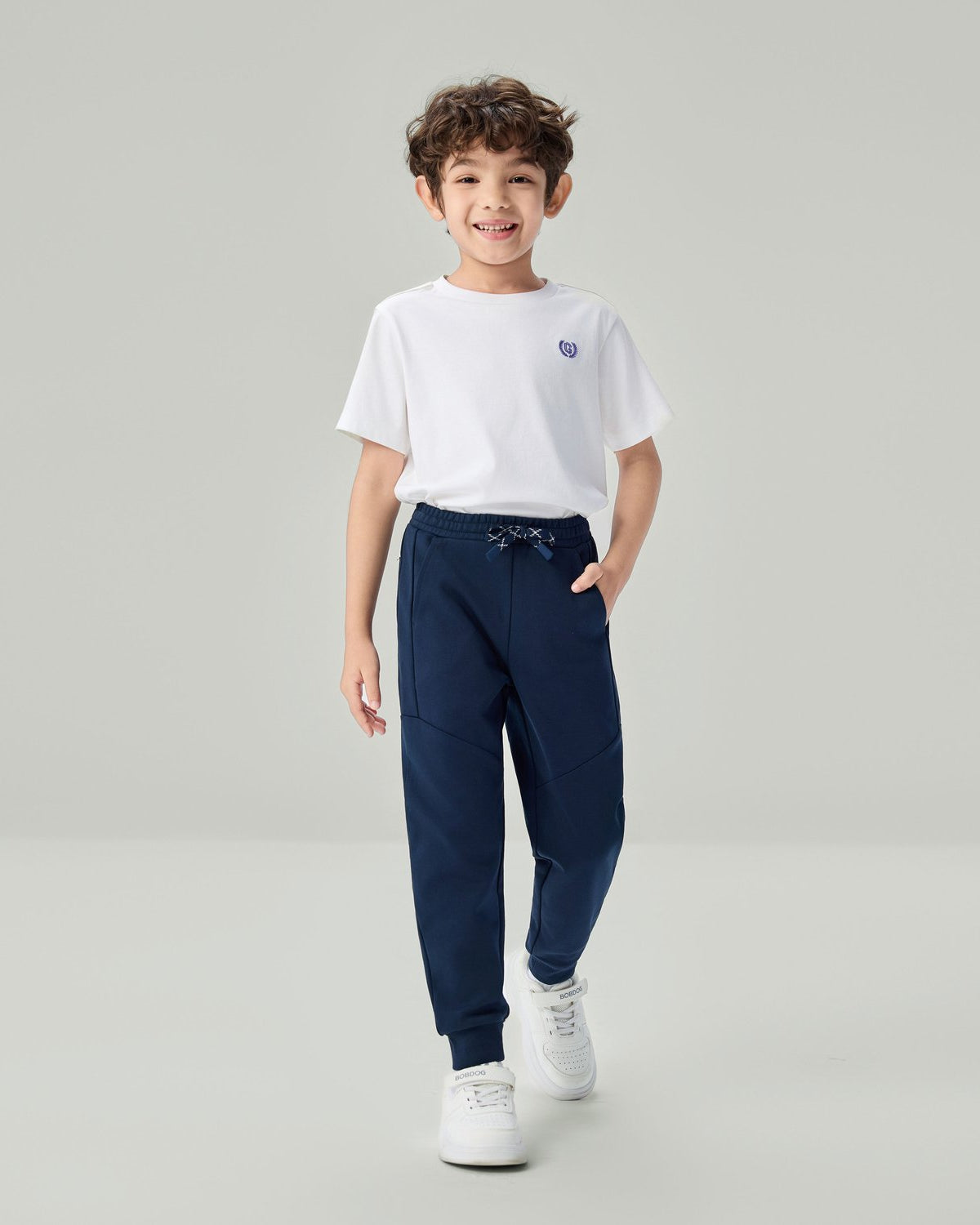 Junior's Stretch Jacquard Interlock Mid Rise Regular Fit Jogger - Image 1