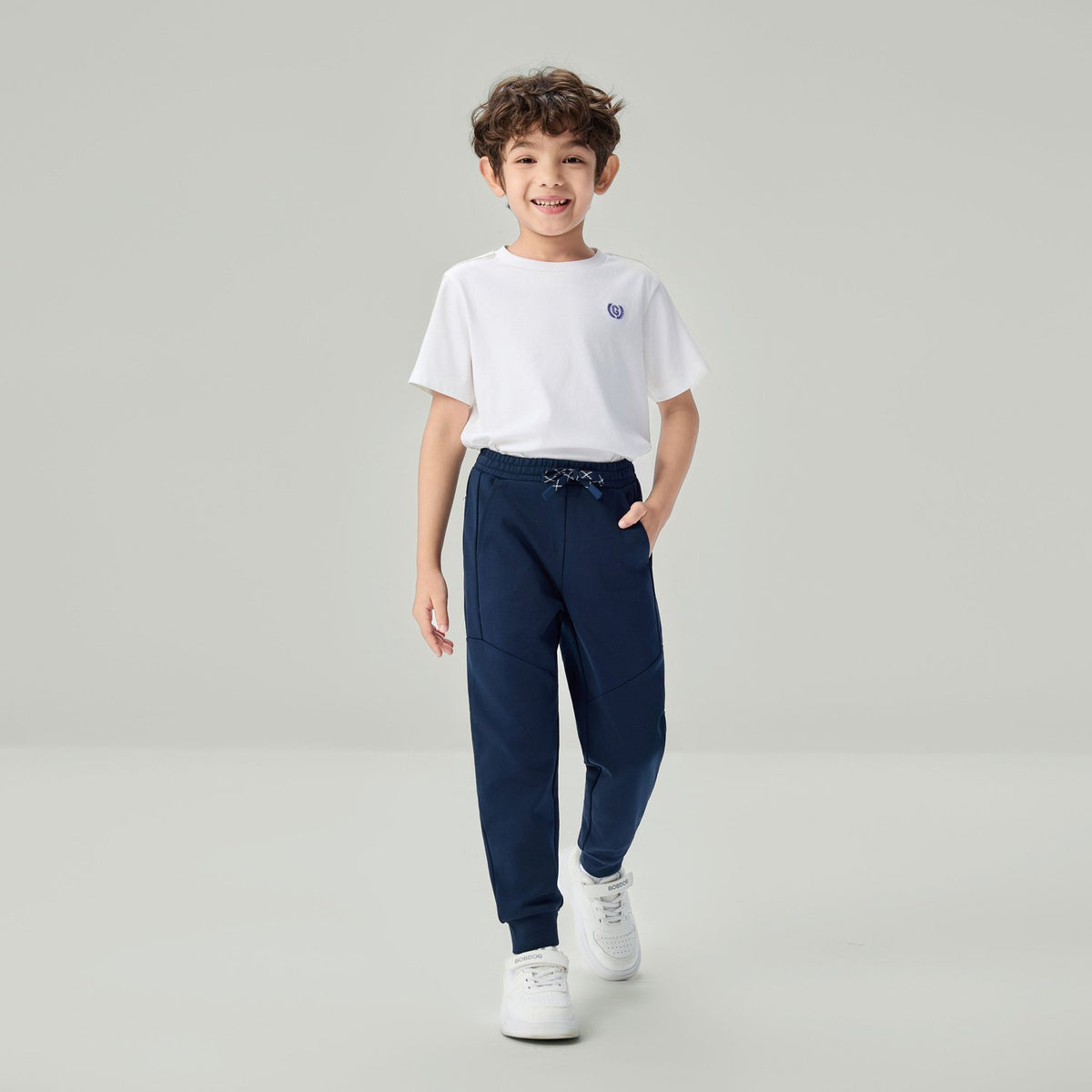 Junior's Stretch Jacquard Interlock Mid Rise Regular Fit Jogger - Image 1