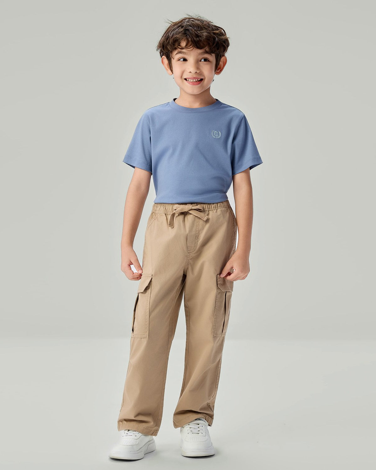 Junior's Relaxed Straight Elastic Waist Pants - Image 1