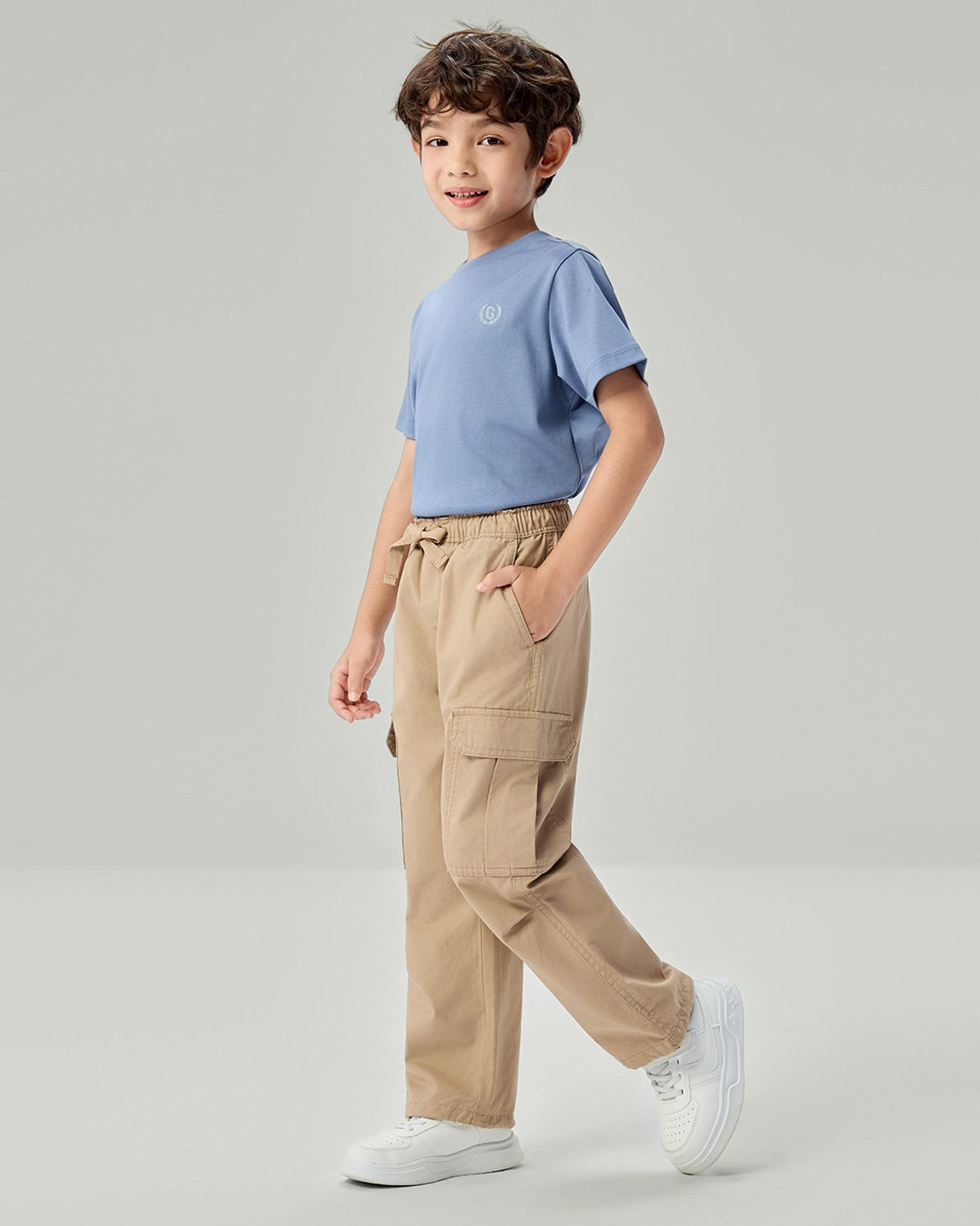 Junior's Relaxed Straight Elastic Waist Pants - Image 2