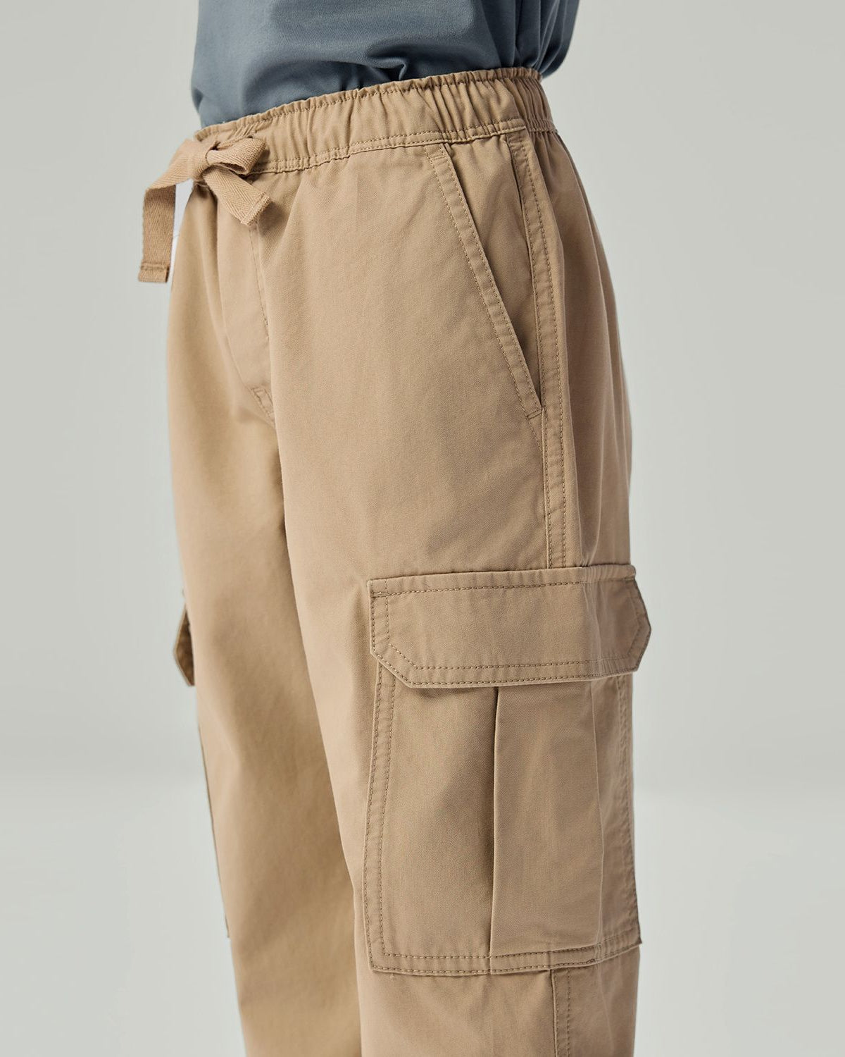 Junior's Relaxed Straight Elastic Waist Pants - Image 6