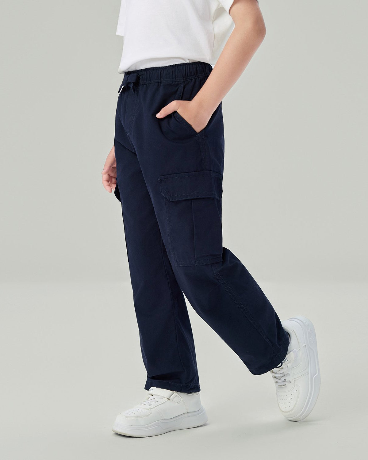 Junior's Relaxed Straight Elastic Waist Pants - Image 3
