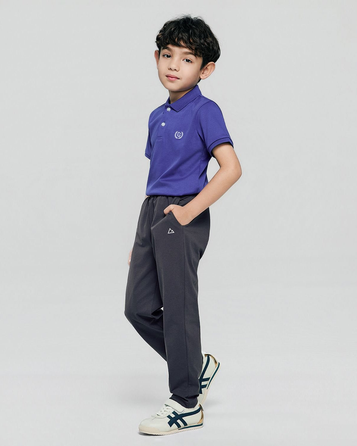 Junior Polyester Mid Rise Regular Taper Elastic Waist Jogger - Image 2