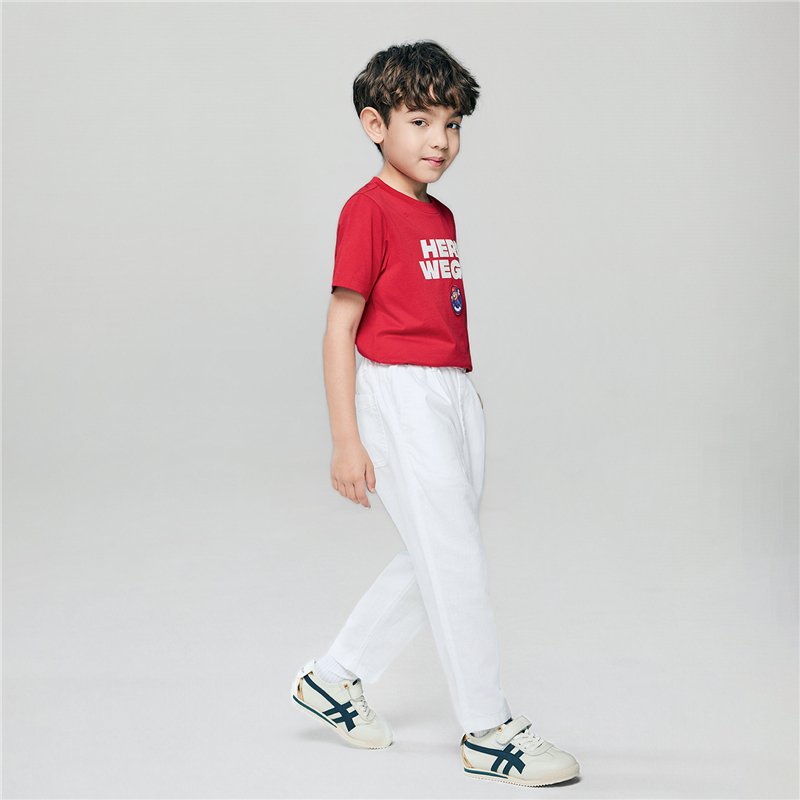 Kids' Regular Fit Linen Cotton Cropped Pants - Image 2
