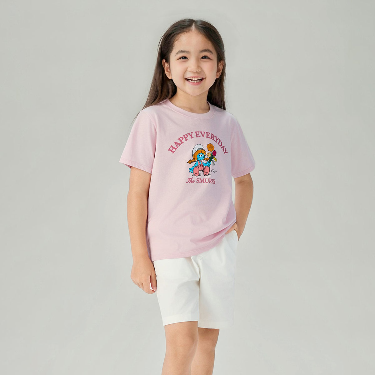 Junior's Relaxed Fit Smurfs Print Crew Neck Tee - Image 3