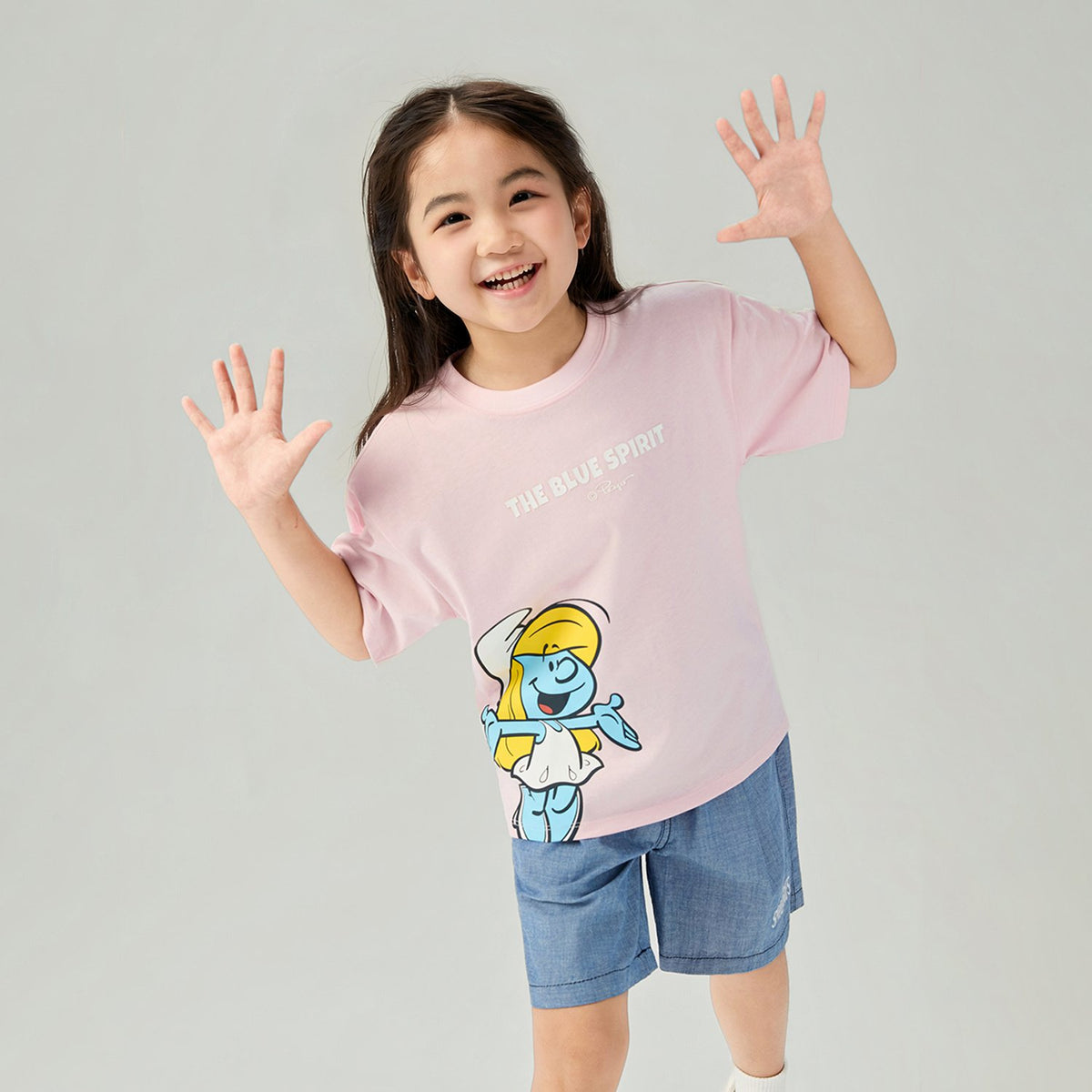 Junior's Relaxed Fit Smurfs Print Crew Neck Tee - Image 2