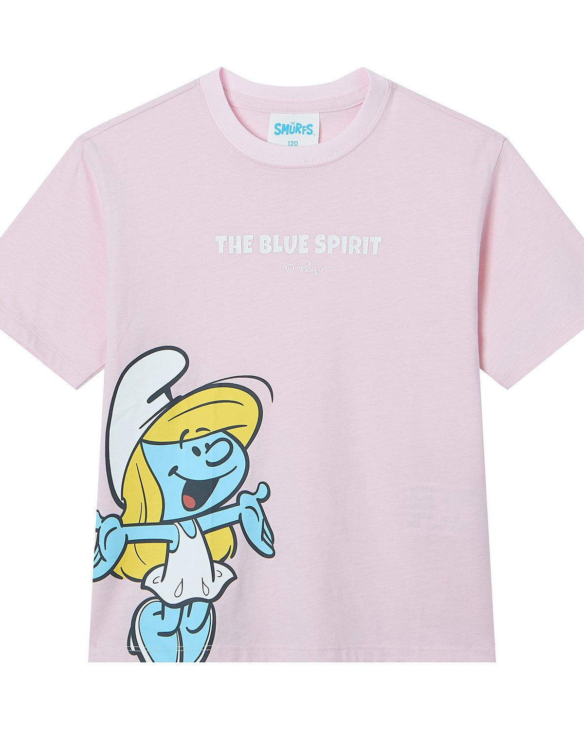 Junior's Relaxed Fit Smurfs Print Crew Neck Tee - Image 6