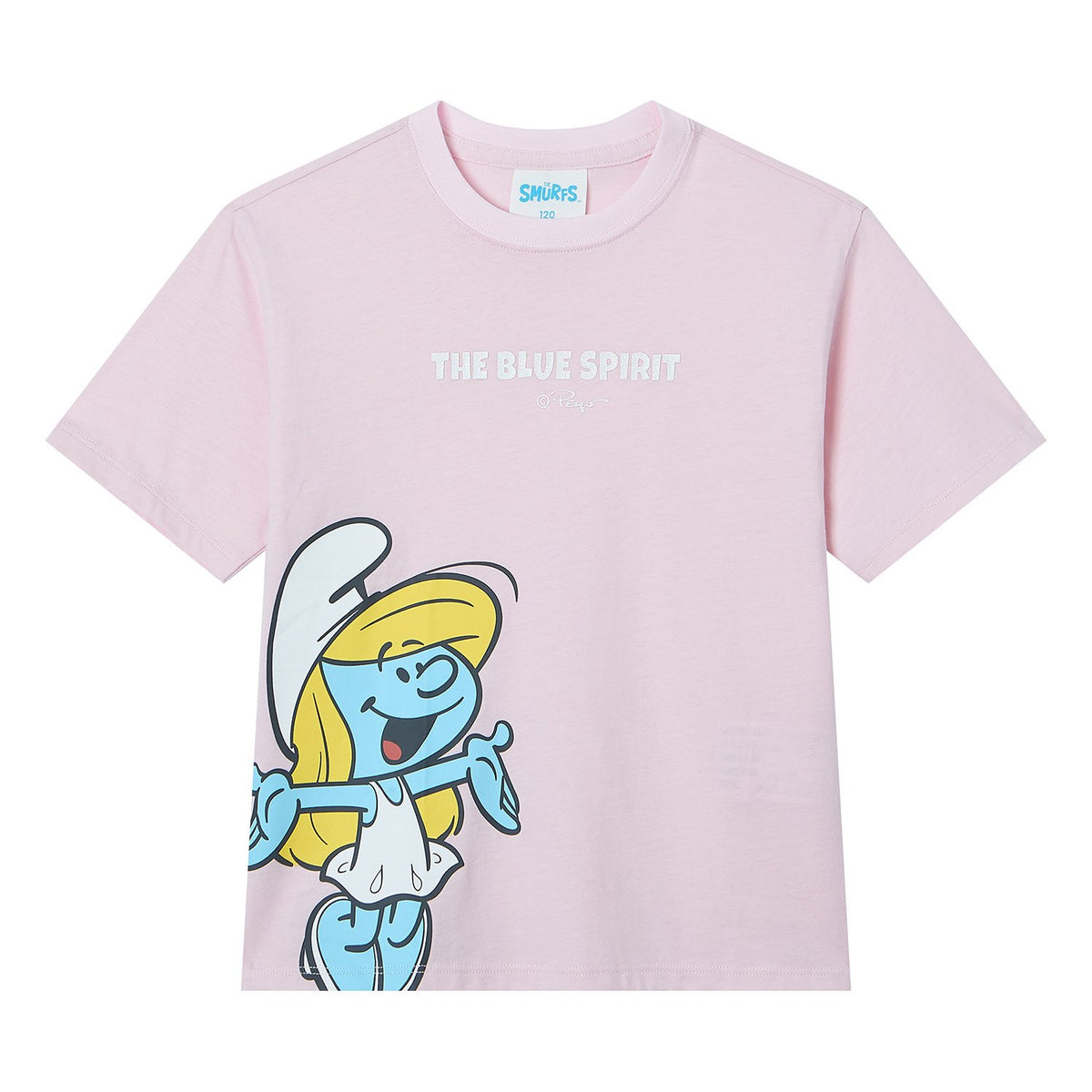 Junior's Relaxed Fit Smurfs Print Crew Neck Tee - Image 6