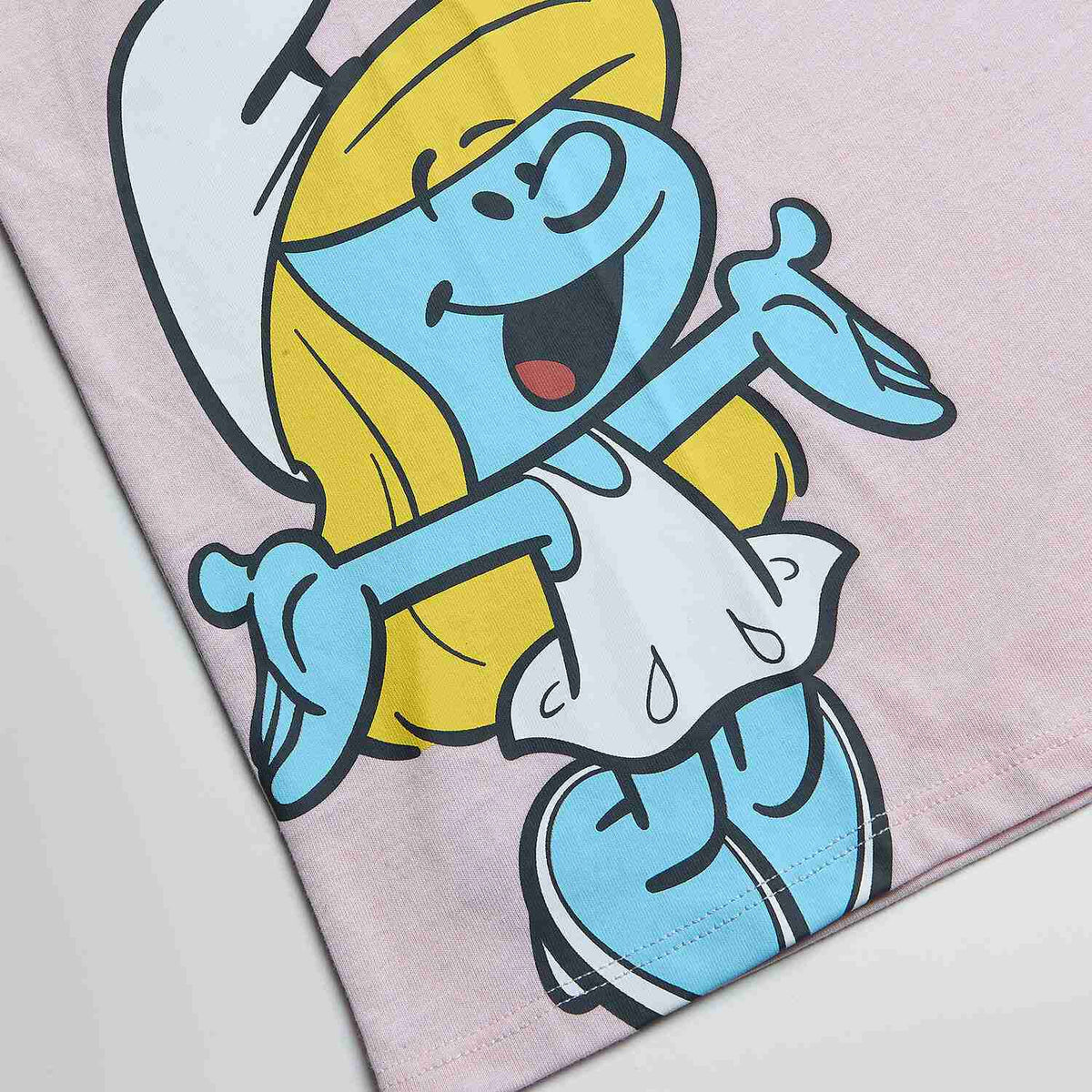 Junior's Relaxed Fit Smurfs Print Crew Neck Tee - Image 9