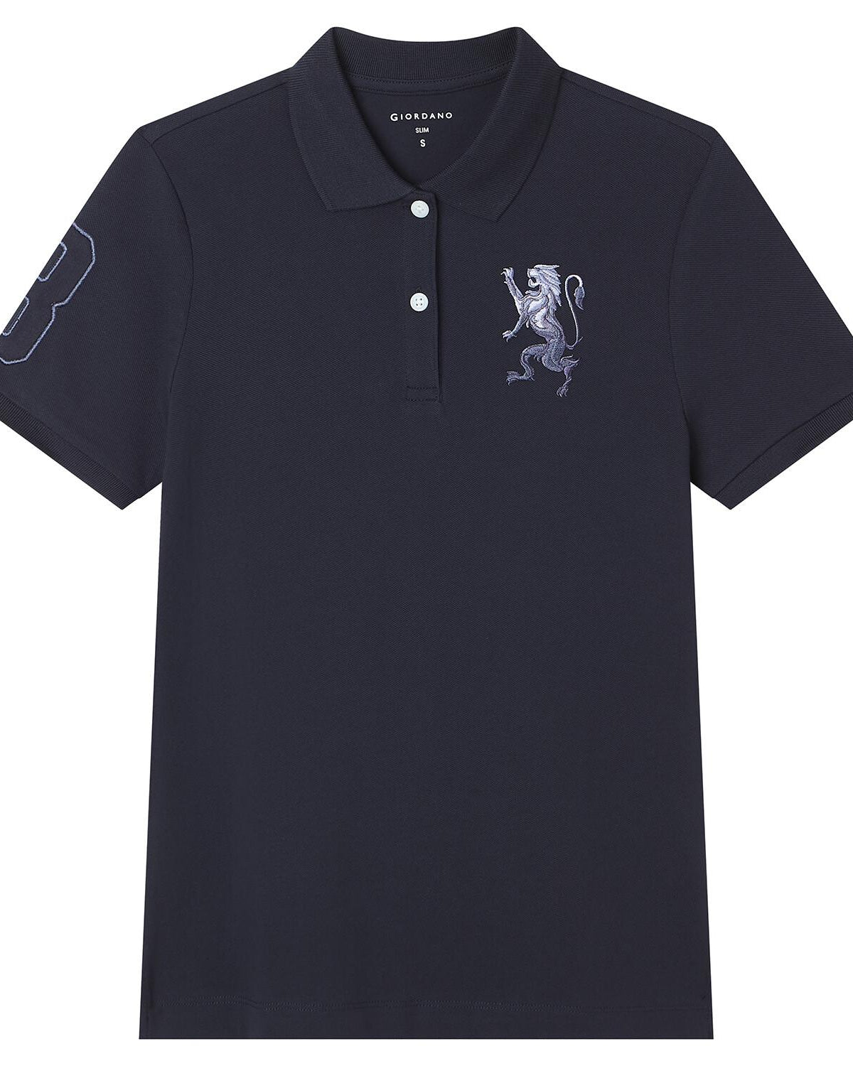 Women's Slim Fit Embroidered 3D Lion Polo - Image 6