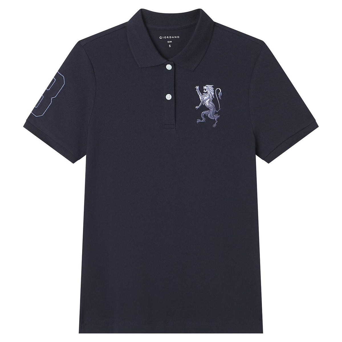 Women's Slim Fit Embroidered 3D Lion Polo - Image 6