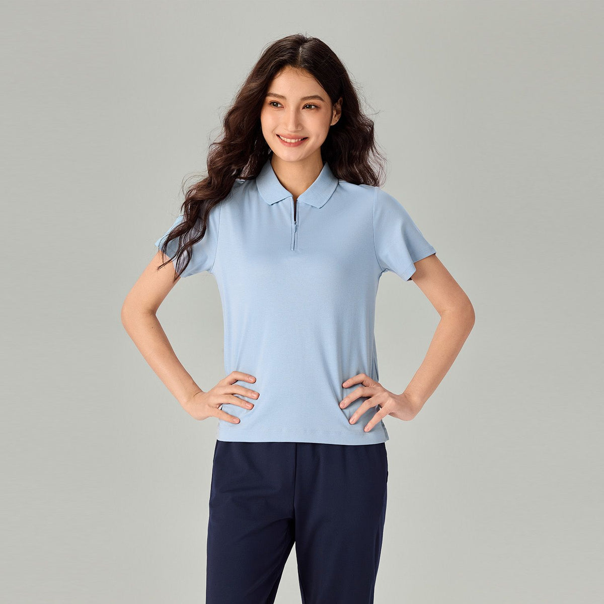 Women's Liquid Touch Regular Fit Short Sleeve Half-Zip Polo - Image 5