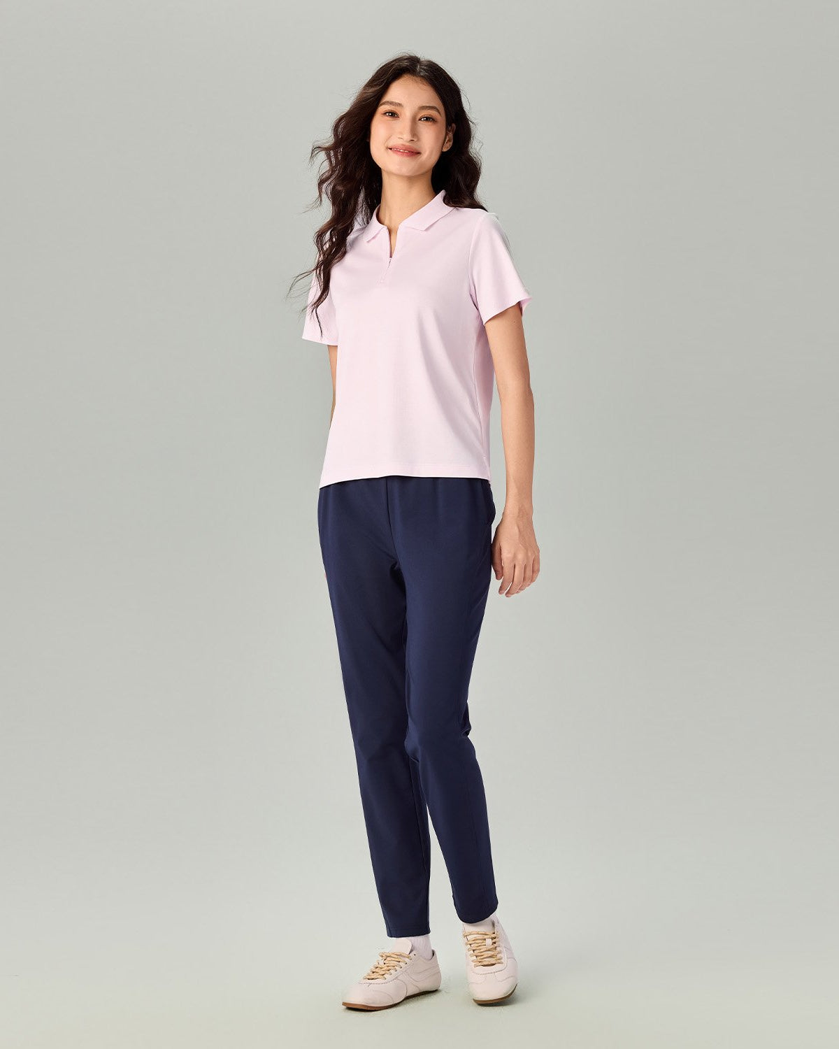 Women's Liquid Touch Regular Fit Short Sleeve Half-Zip Polo - Image 1