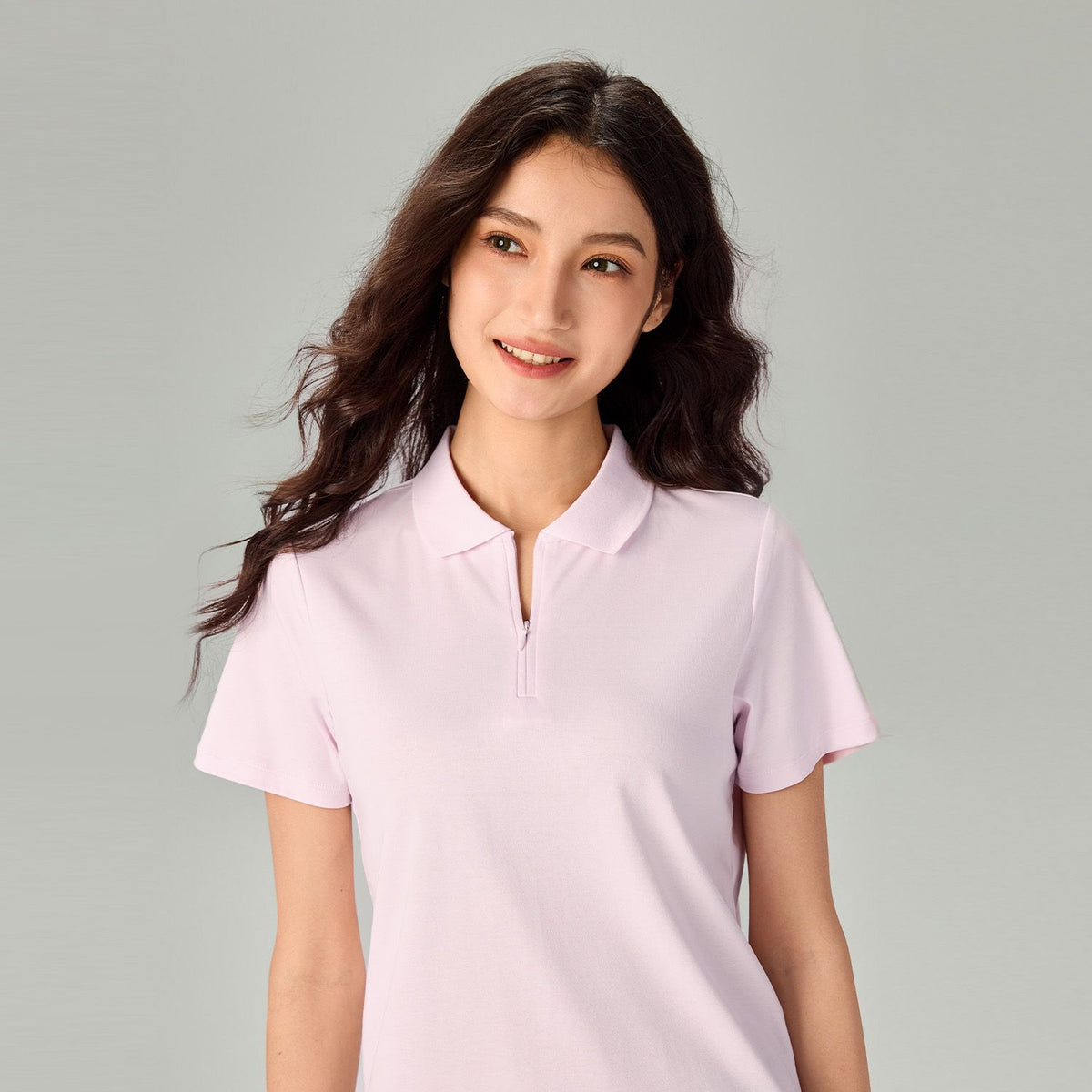 Women's Liquid Touch Regular Fit Short Sleeve Half-Zip Polo - Image 4